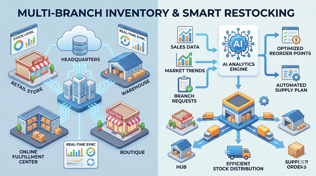 Multi-Branch Inventory and Smart Restocking