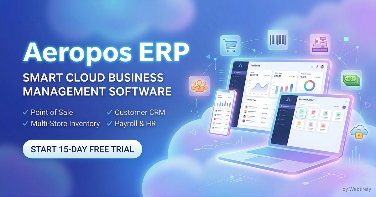 Aeropos ERP Dashboard Interface