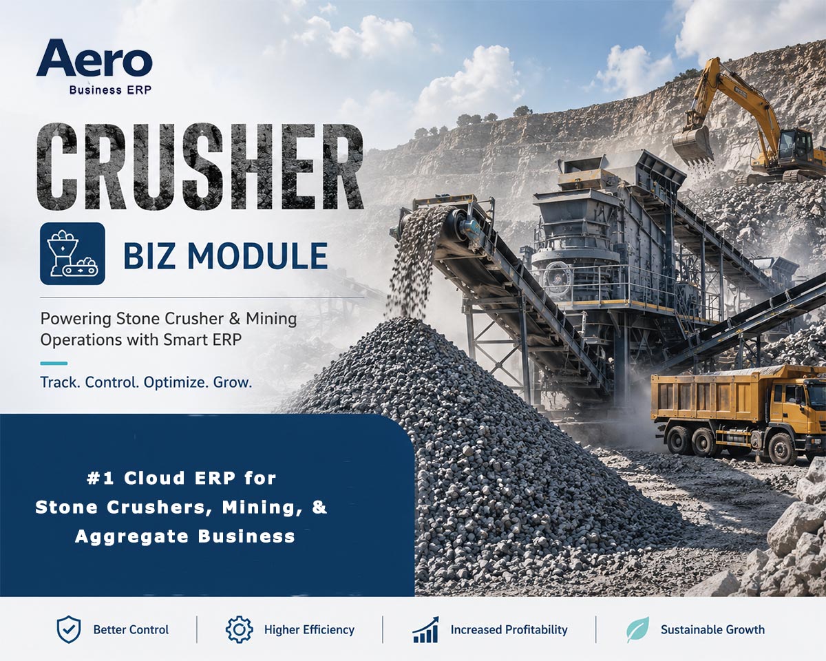 CrusherBiz ERP Dashboard Interface