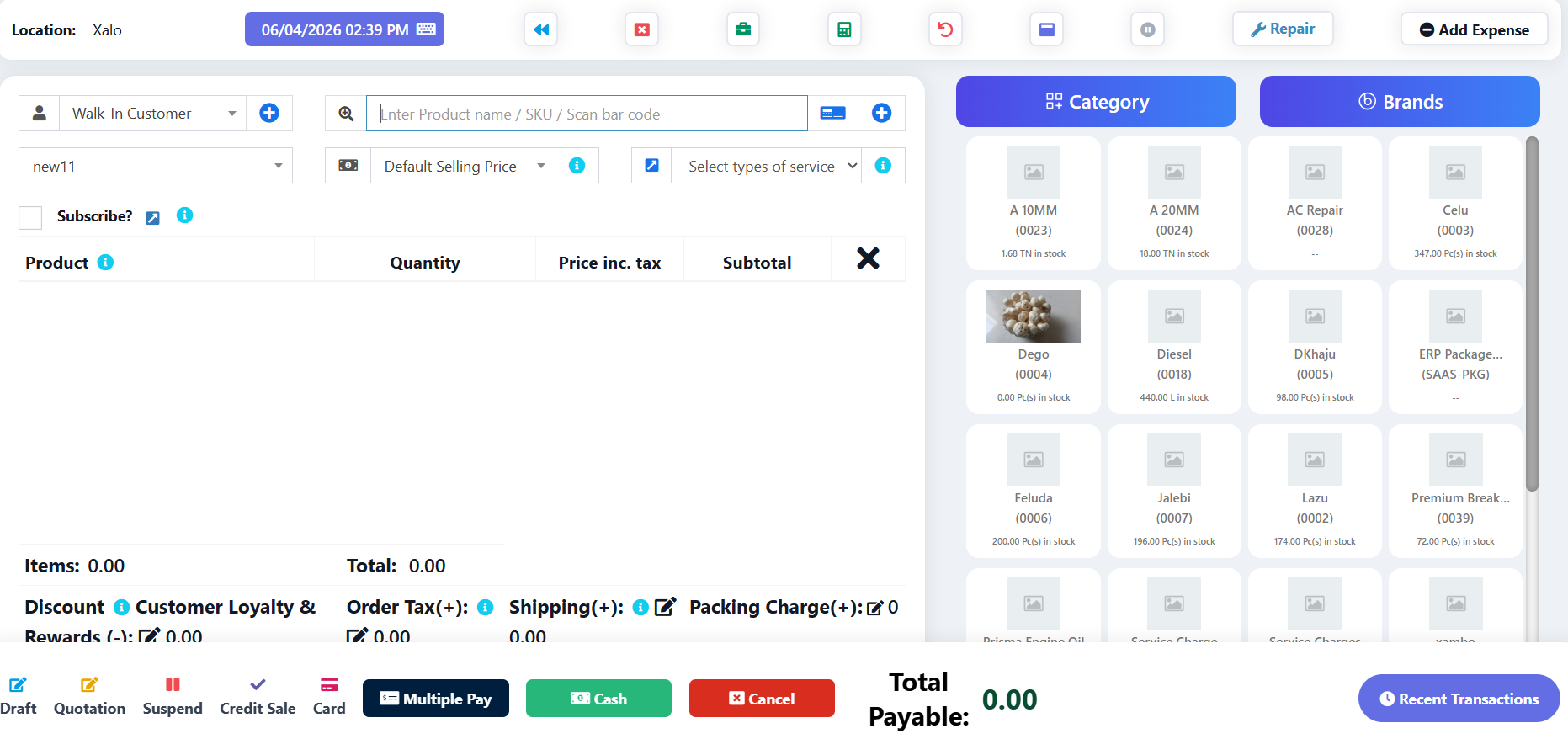 Fast Barcode POS Billing Checkout