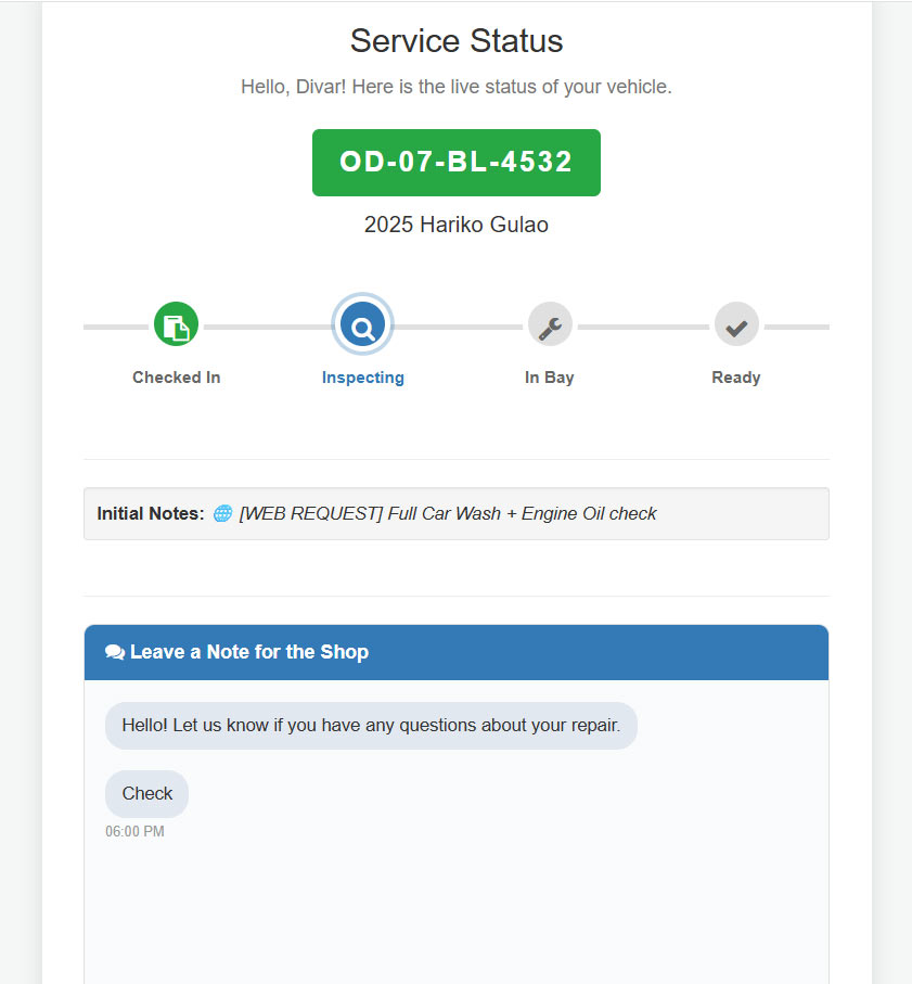 Automated SMS Reminders for Garage